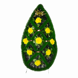 Венок «Т-43 Ваза», пионы