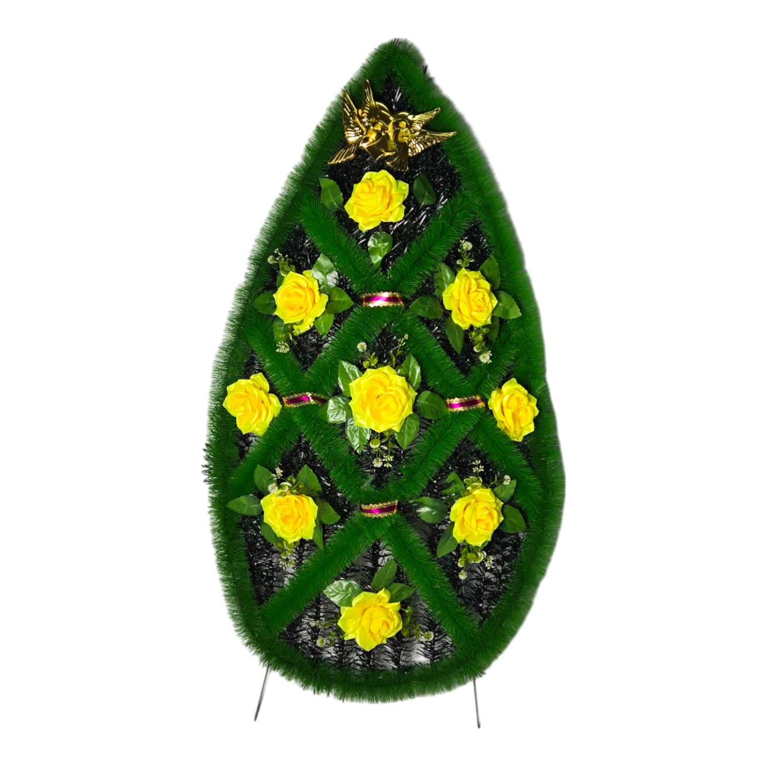 Венок «Т-43 Ваза», пионы